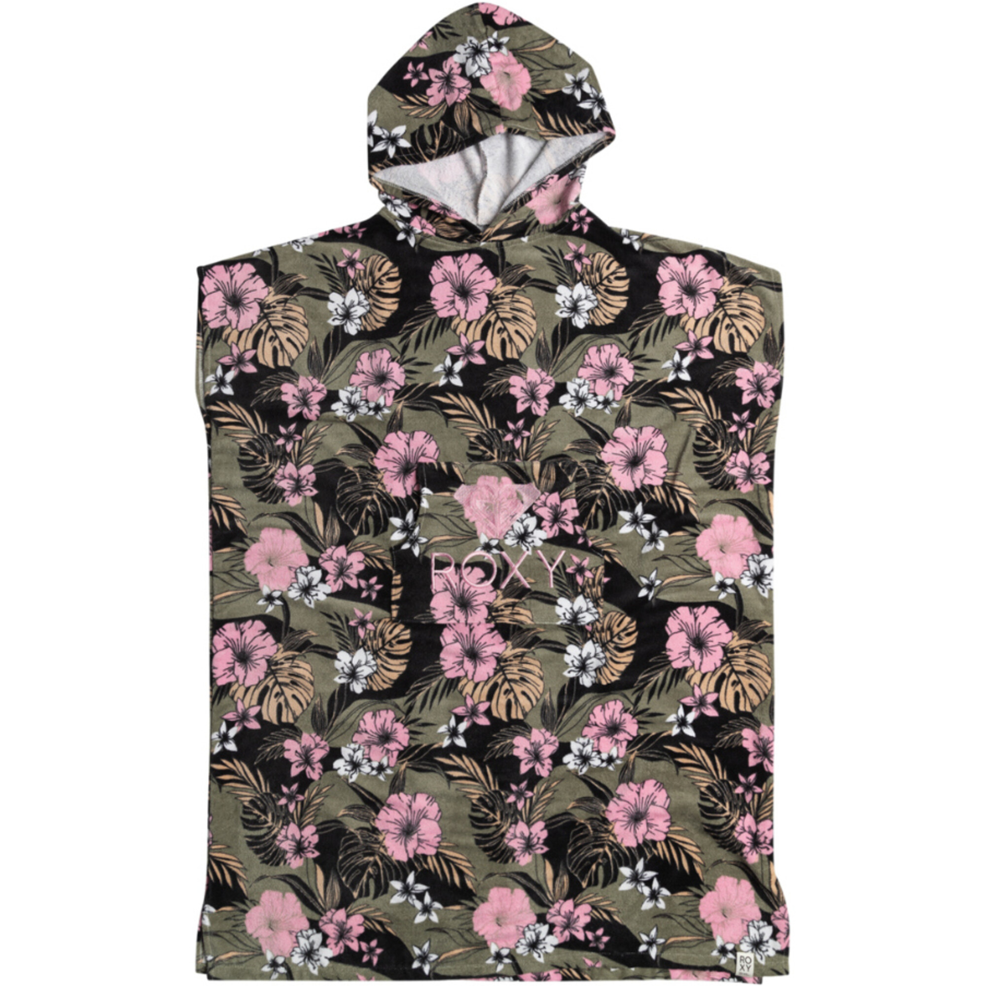 Poncho De Plage Roxy Cold Water - Imprimé Noir, Taille Unique, Pour Femme, Accessoire Plage